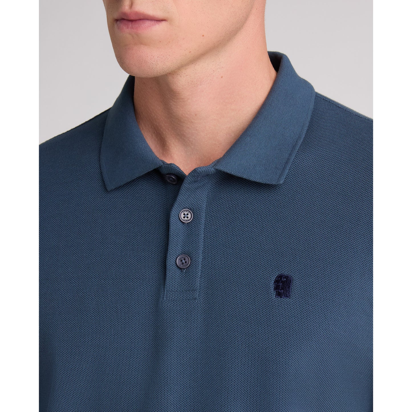 Remus Uomo 58797 26 Teal Long Sleeve Polo Shirt