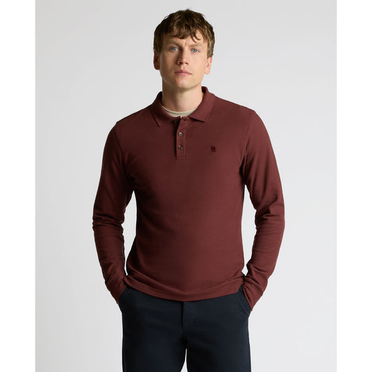Remus Uomo 58797 59 Rust Long Sleeve Polo Shirt