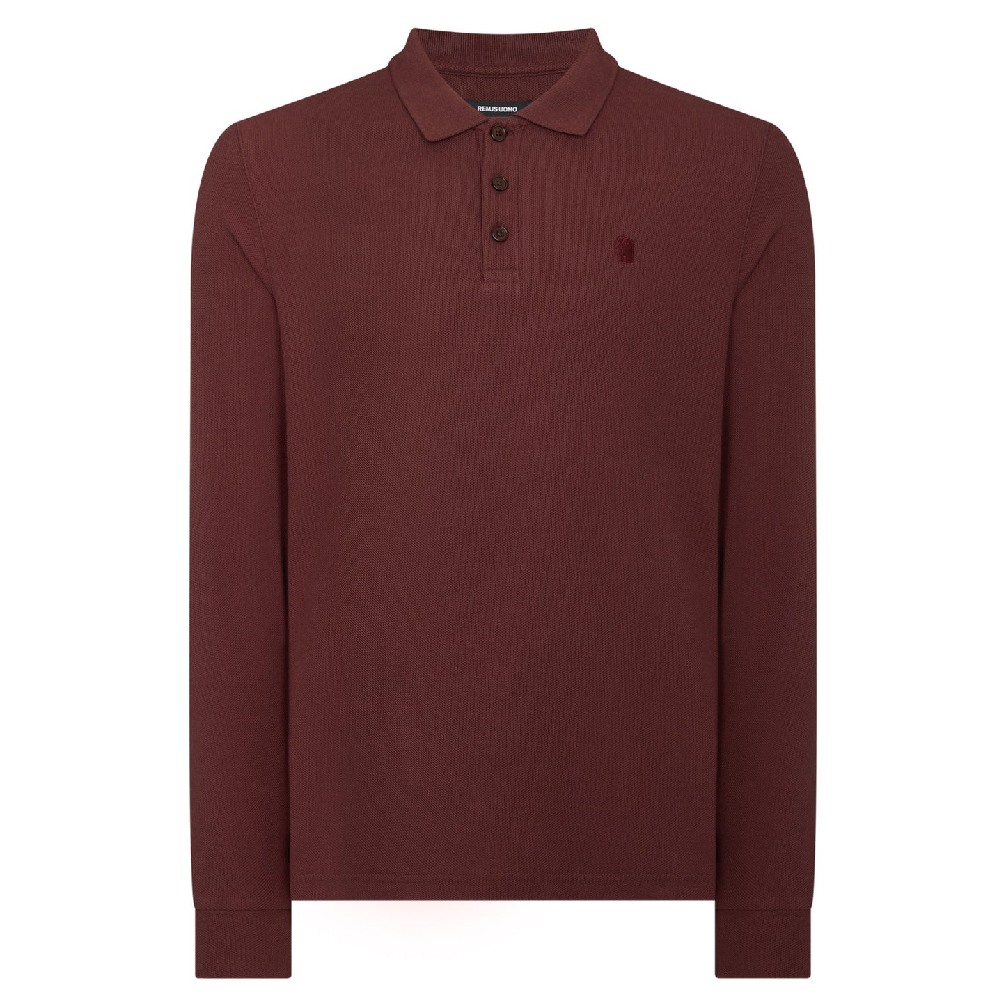 Remus Uomo 58797 59 Rust Long Sleeve Polo Shirt