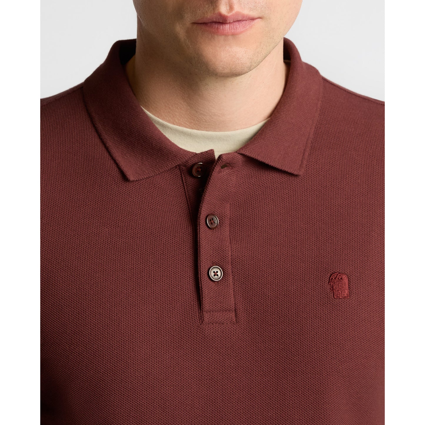 Remus Uomo 58797 59 Rust Long Sleeve Polo Shirt