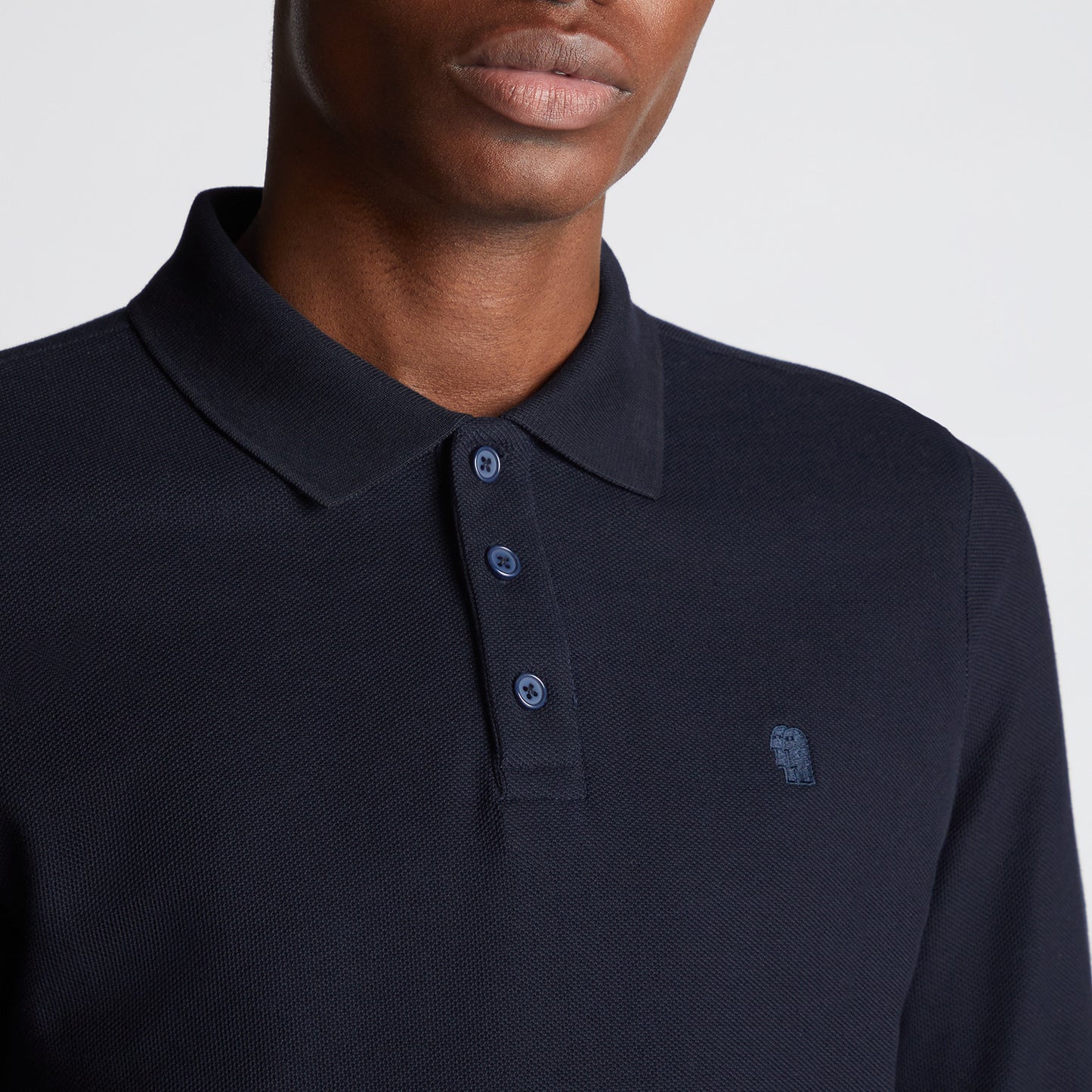 Remus Uomo 58797 78 Navy Long Sleeve Polo Shirt