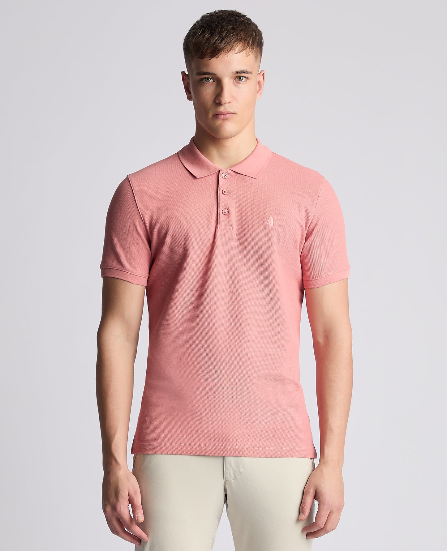 Remus Uomo 58803 63 Pink Salmon Polo Shirt