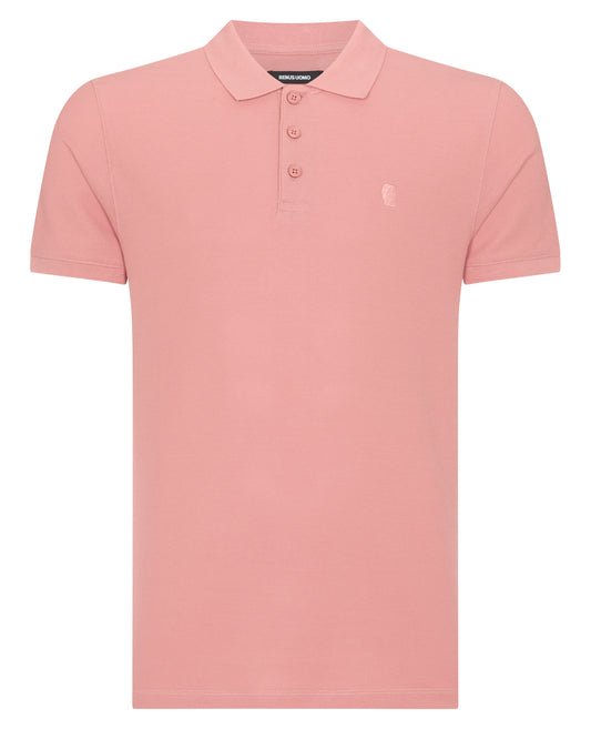 Remus Uomo 58803 63 Pink Salmon Polo Shirt