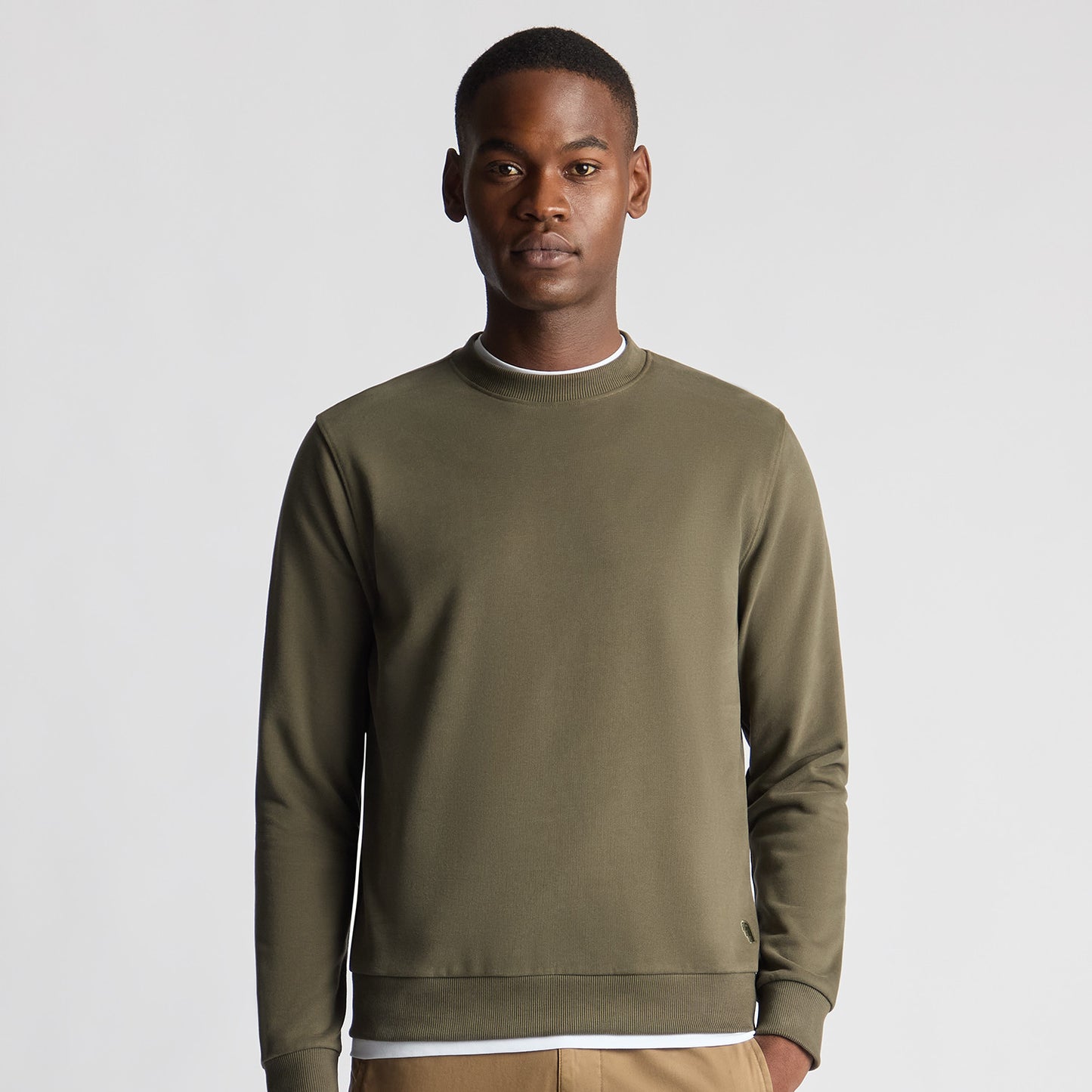 Remus Uomo 58811 35 Olive Crew Neck Sweatshirt