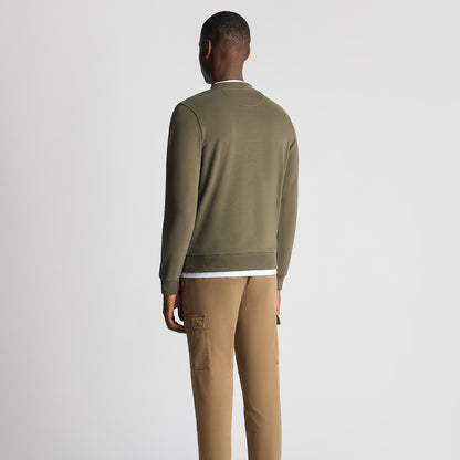 Remus Uomo 58811 35 Olive Crew Neck Sweatshirt