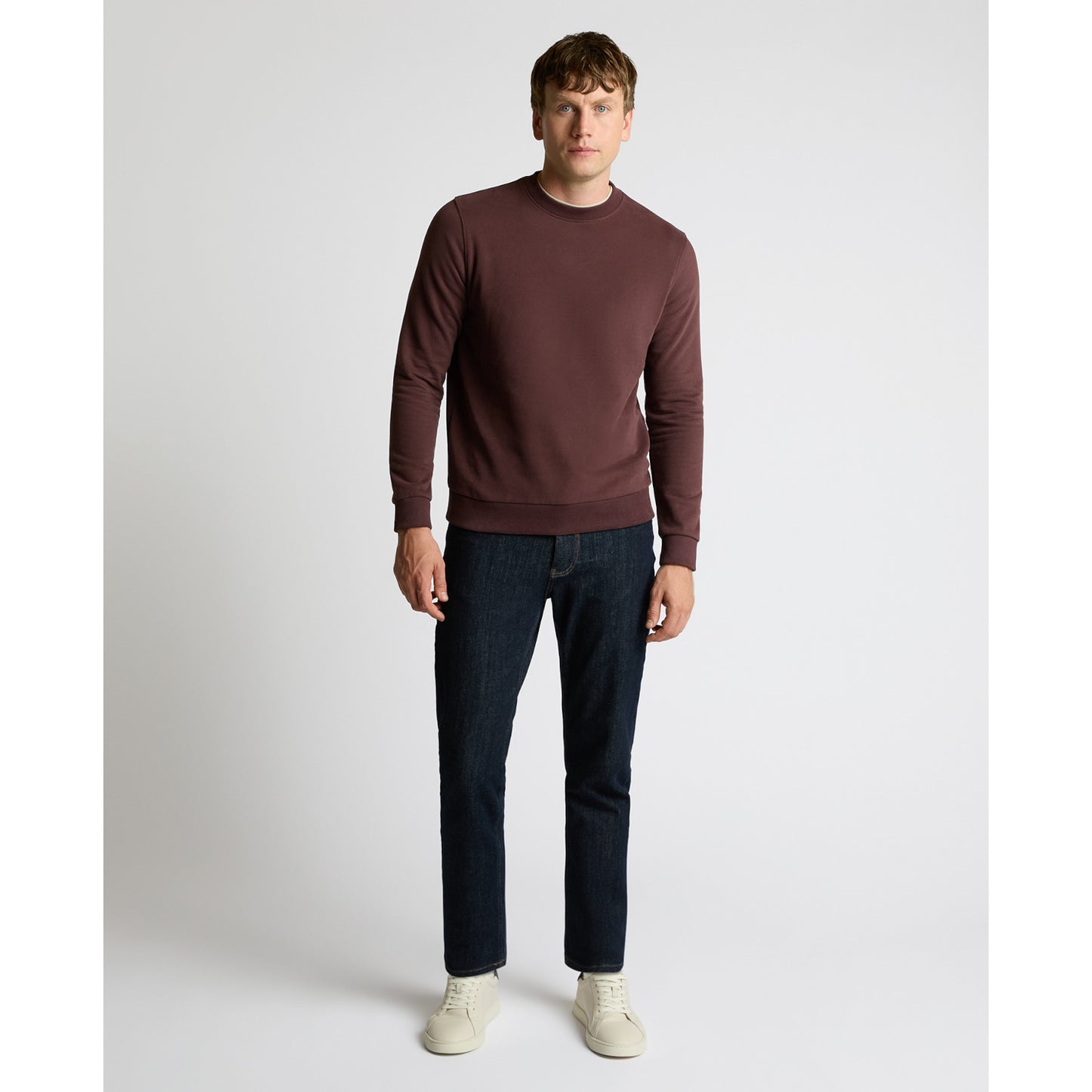 Remus Uomo 58811 48 Brown Crew Neck Sweater