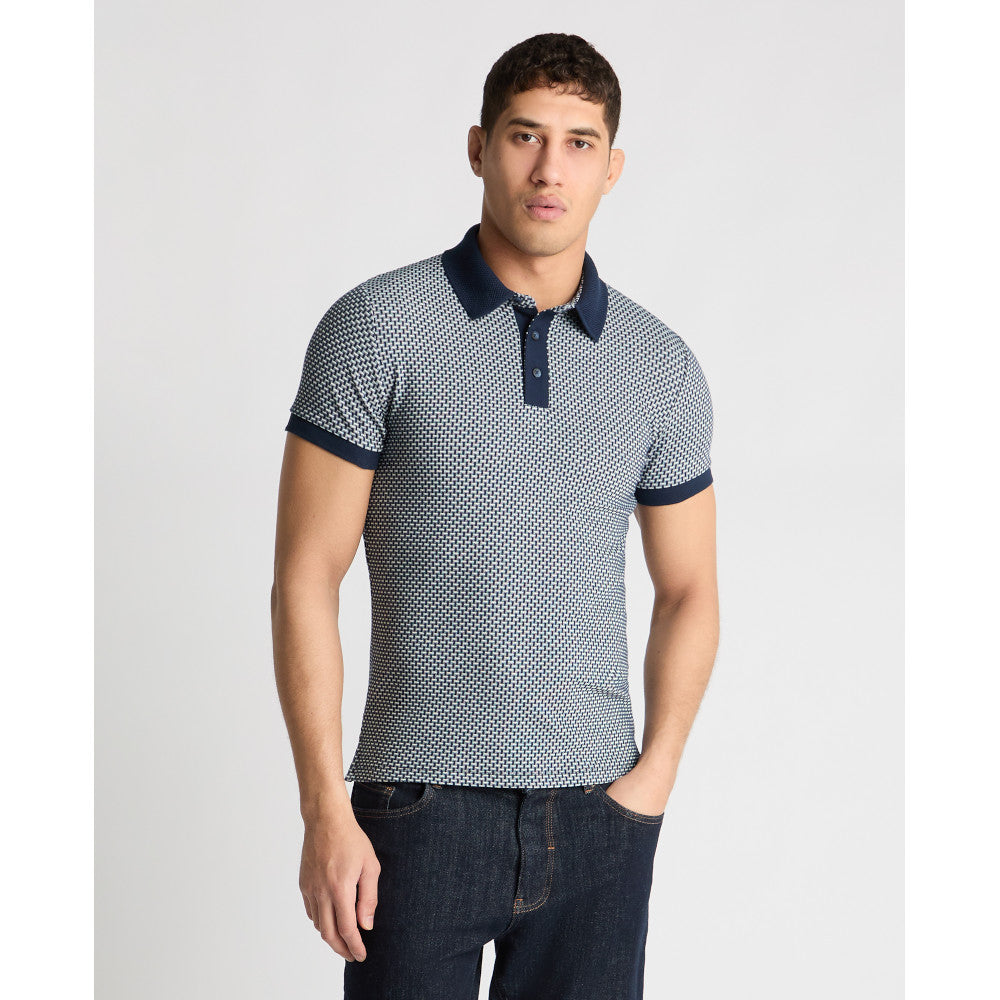 Remus Uomo 58835 29 Navy Short Sleeve Polo Shirt