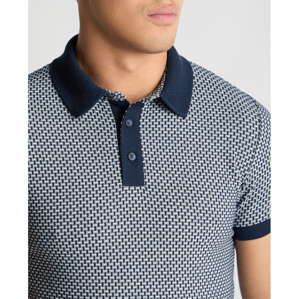 Remus Uomo 58835 29 Navy Short Sleeve Polo Shirt