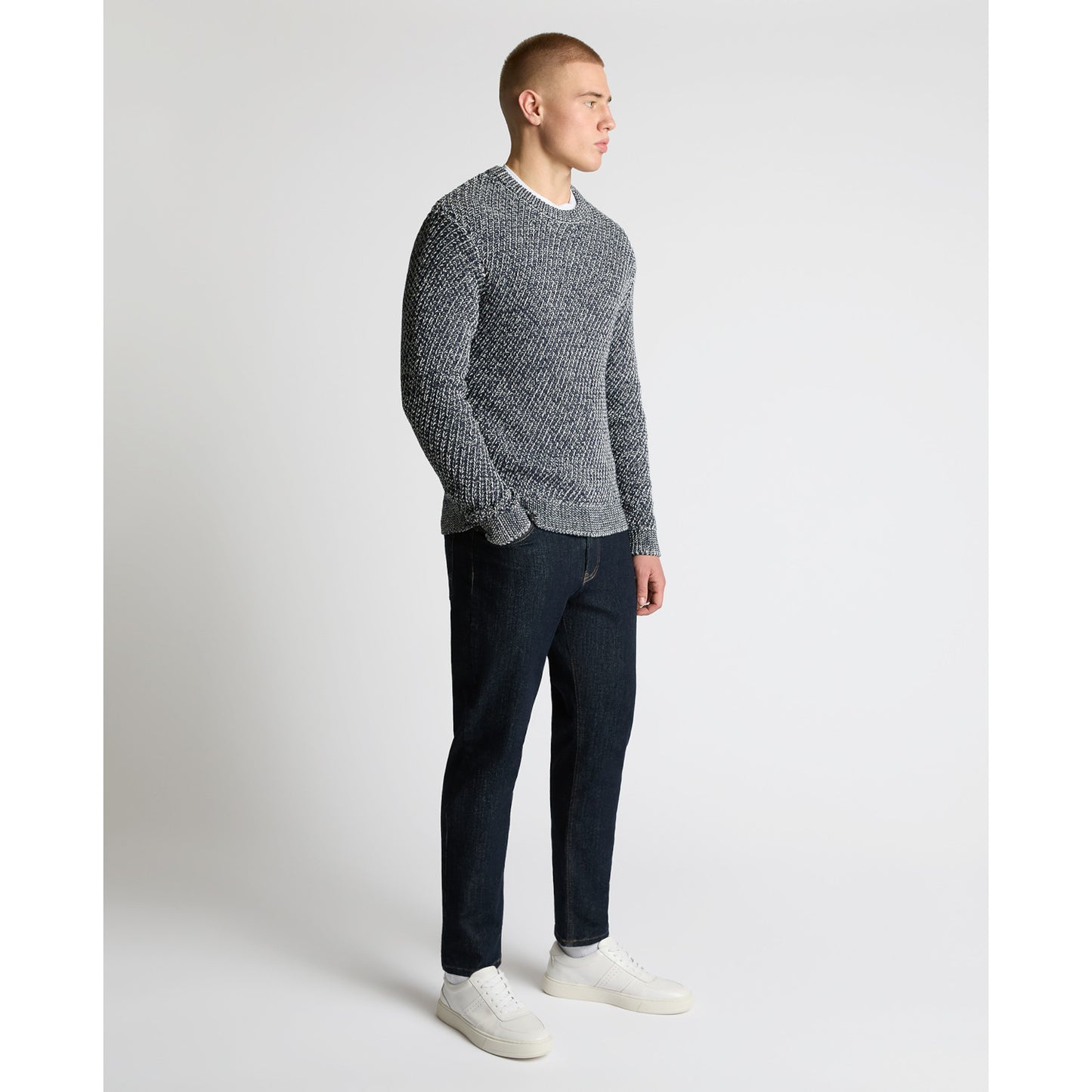Remus Uomo 58851 28 Dark Blue Crew Neck Sweater