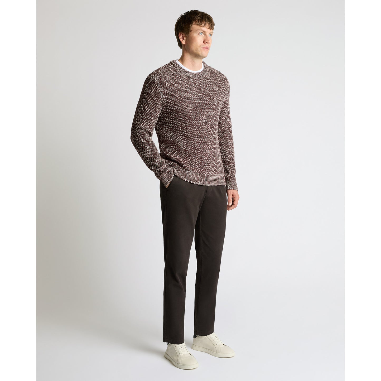 Remus Uomo 58851 48 Chocolate Crew Neck Sweater