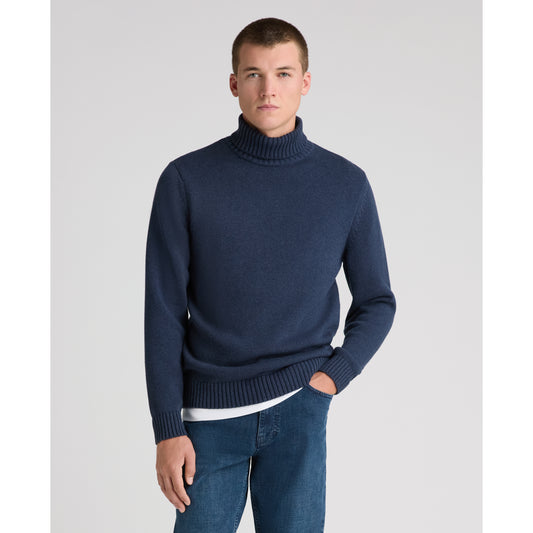 Remus Uomo 58853 28 Navy Roll Neck Sweater