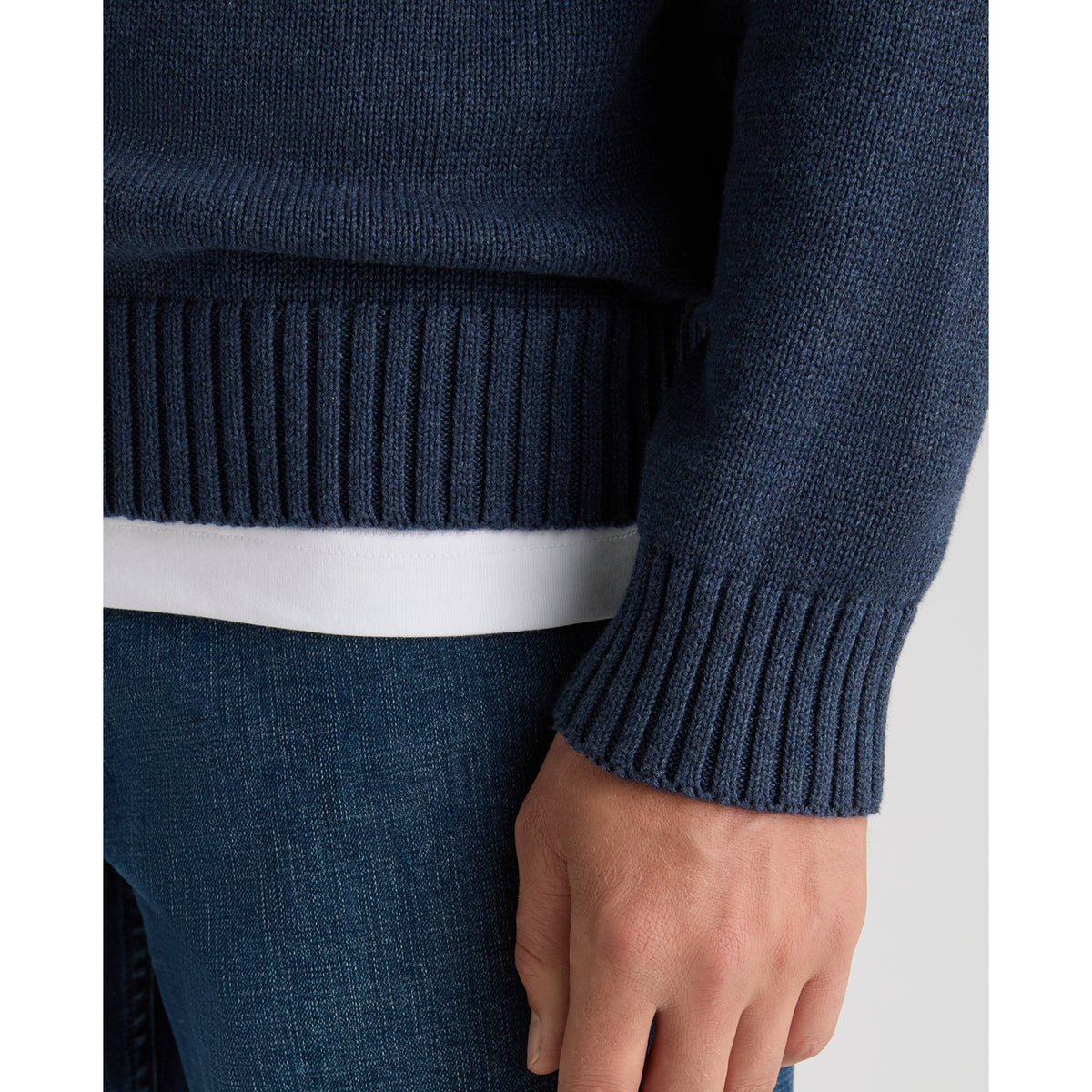 Remus Uomo 58853 28 Navy Roll Neck Sweater