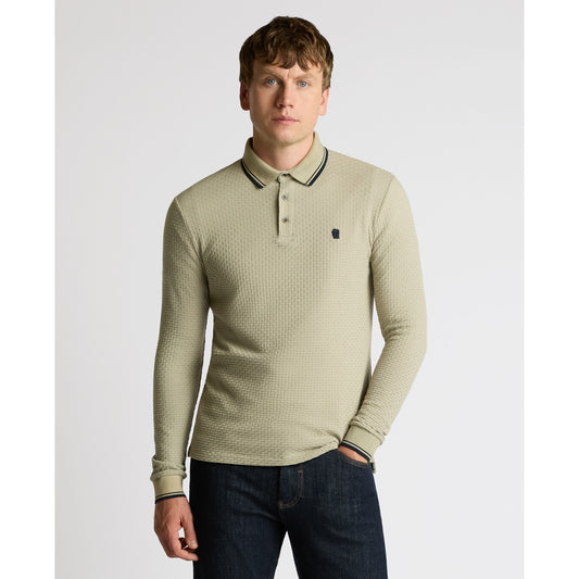 Remus Uomo 58862 92 Beige Long Sleeve Polo Shirt
