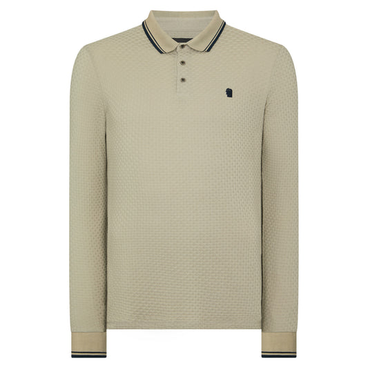Remus Uomo 58862 92 Beige Long Sleeve Polo Shirt