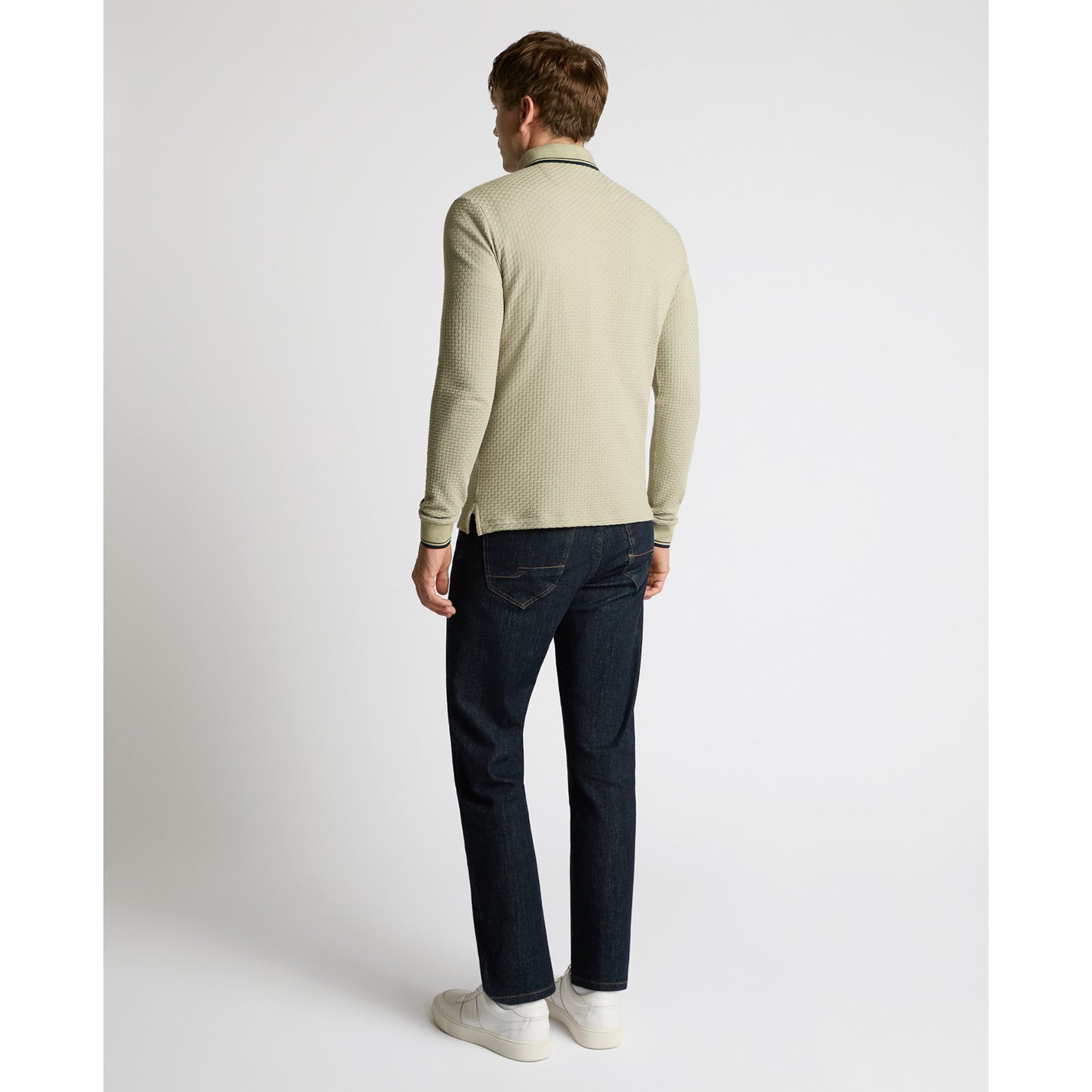 Remus Uomo 58862 92 Beige Long Sleeve Polo Shirt