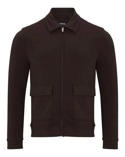 Remus Uomo 58866 49 Chocolate Full Zip Sweatshirt