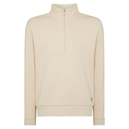 Remus Uomo 58867 91 Ecru Half Zip Sweatshirt