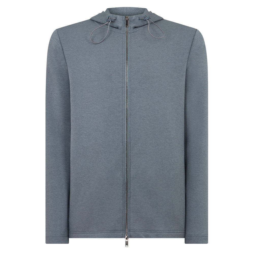 Remus Uomo 58875 08 Dark Grey Full Zip Hooded Sweatshirt