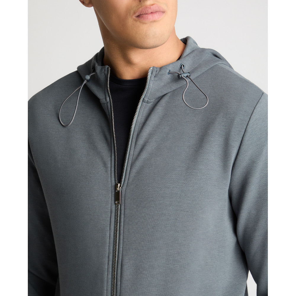 Remus Uomo 58875 08 Dark Grey Full Zip Hooded Sweatshirt