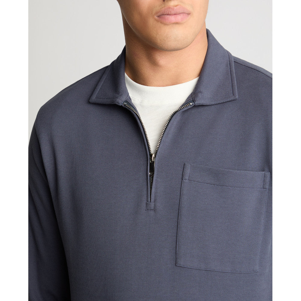 Remus Uomo 58877 28 Dark Blue Half Zip Sweatshirt