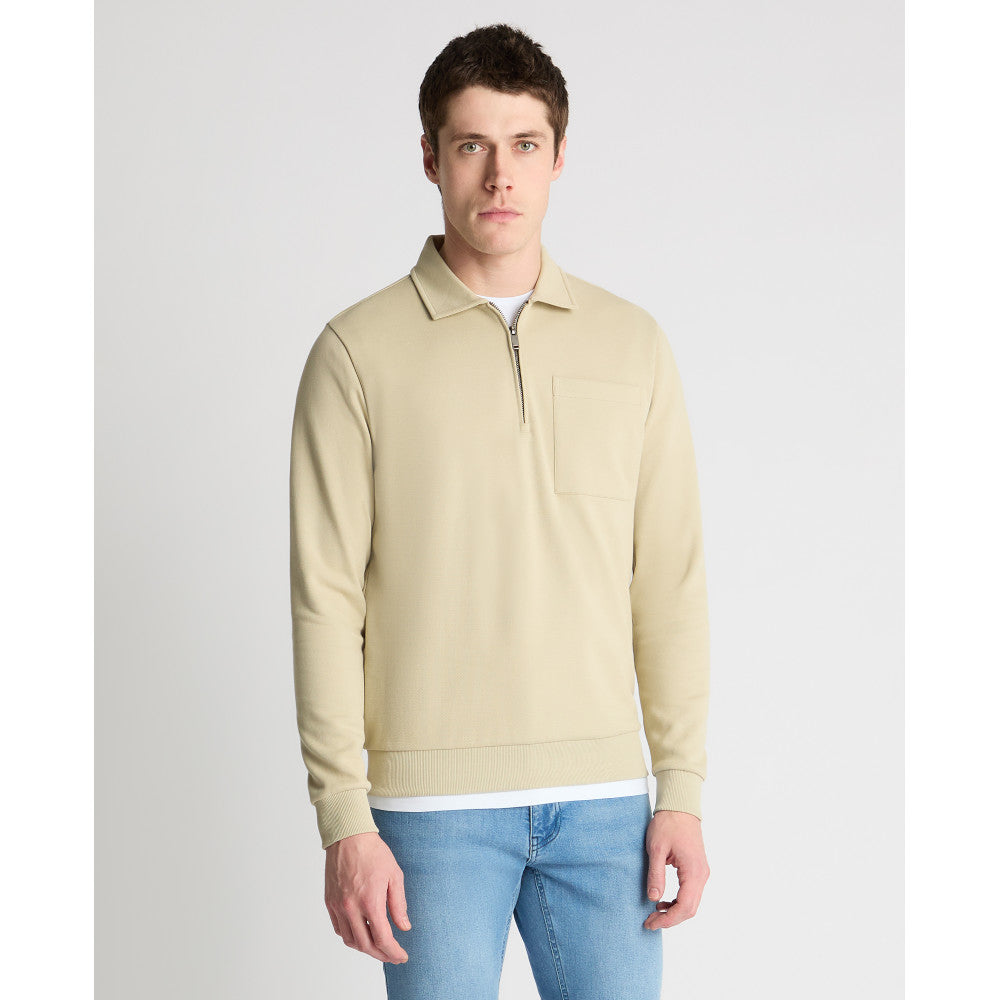 Remus Uomo 58877 92 Stone Half Zip Sweatshirt