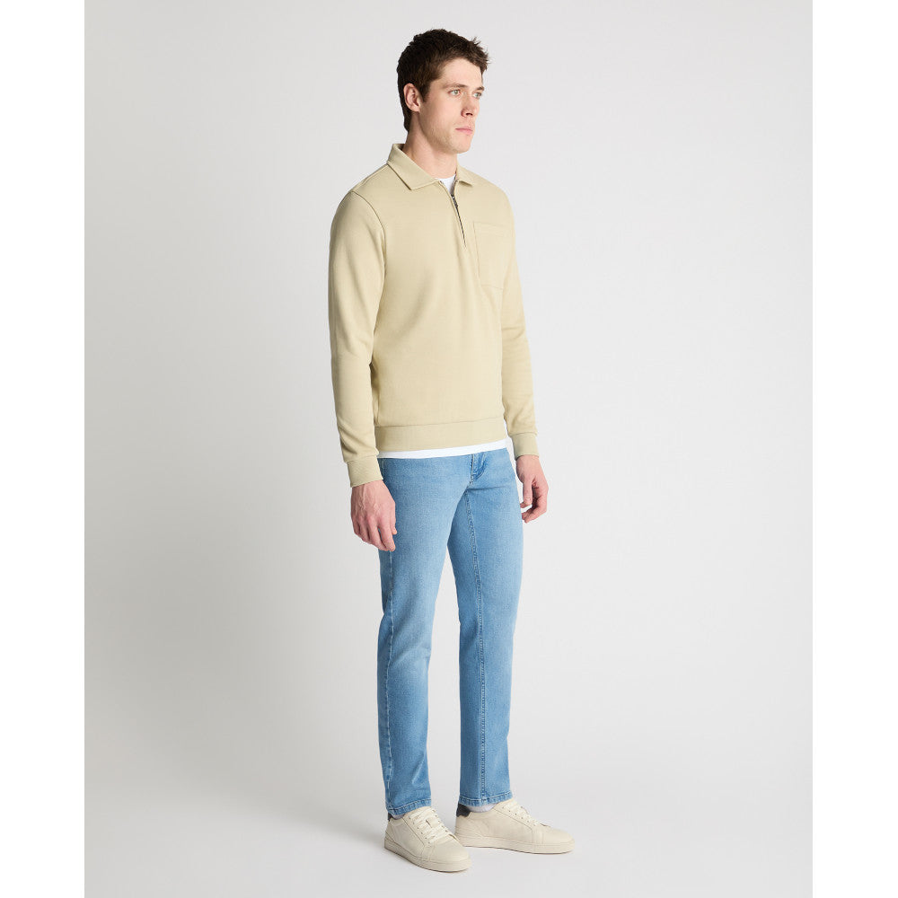 Remus Uomo 58877 92 Stone Half Zip Sweatshirt