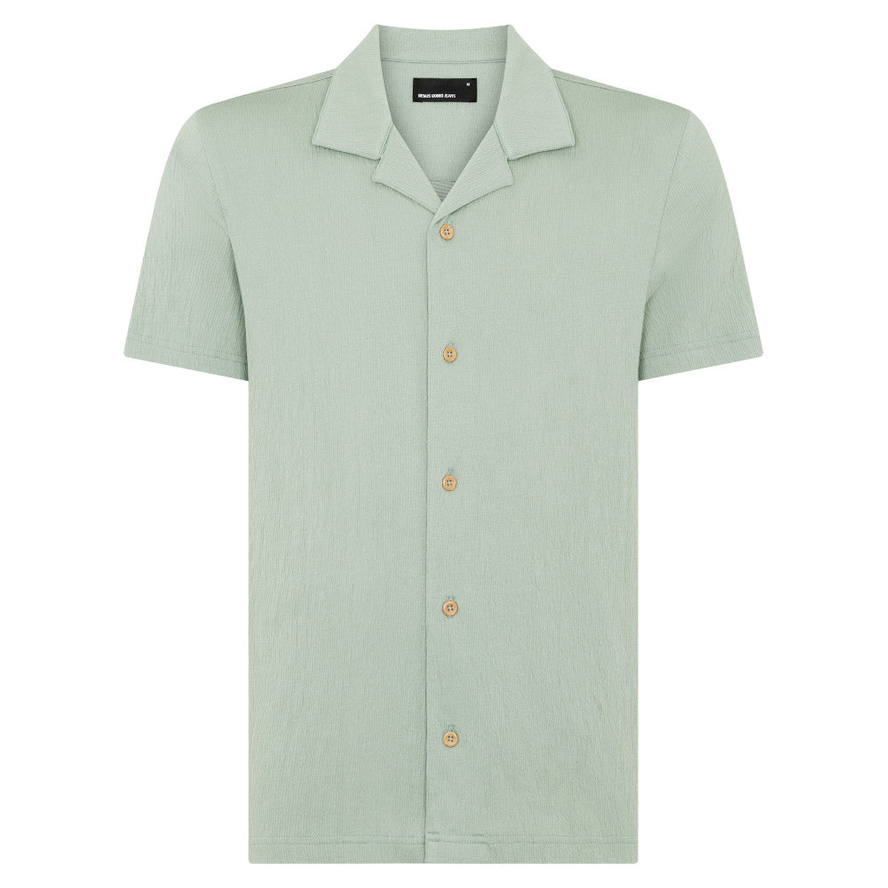 Remus Uomo 58878 32 Iceberg Green Short Sleeve Cuban Collar