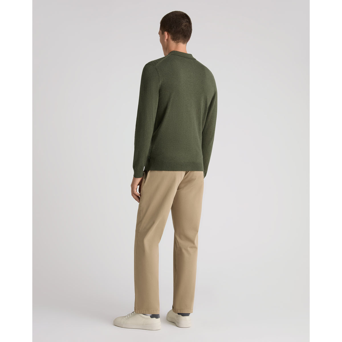 Remus Uomo 58881 36 Green Long Sleeve Knit Half Zip