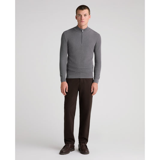 Remus Uomo 58890 06 Grey Long Sleeve Knit Half Zip