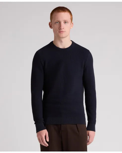 Remus Uomo 58891 78 Navy Crew Neck Sweater