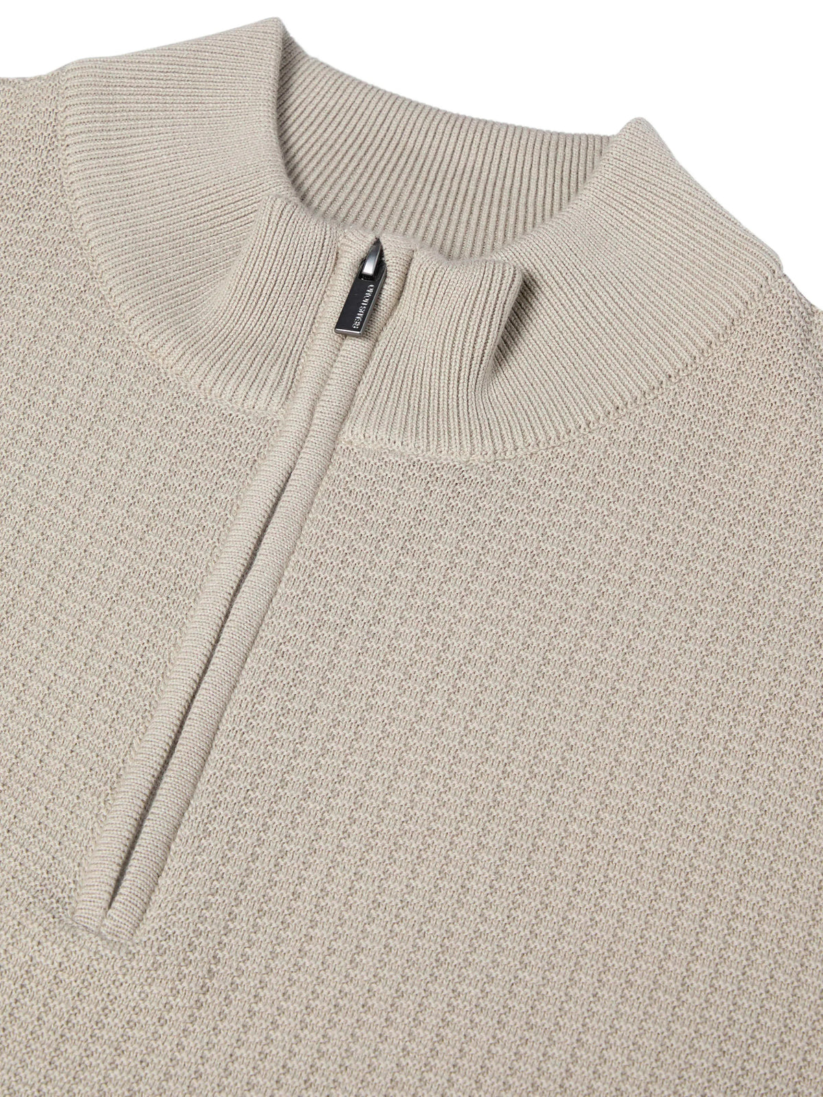 Remus Uomo 58892 92 Cream Long Sleeve Knit Half Zip