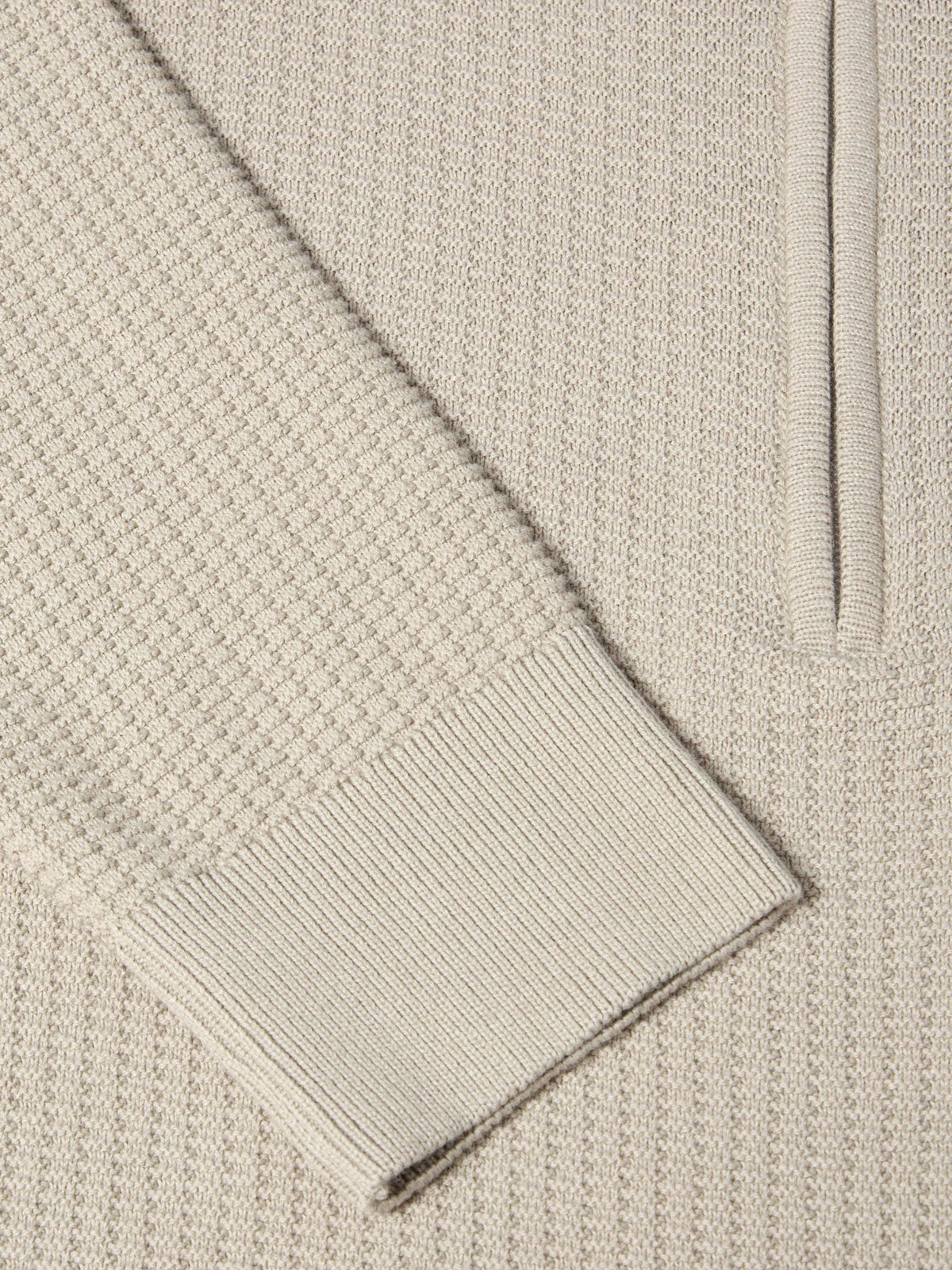 Remus Uomo 58892 92 Cream Long Sleeve Knit Half Zip