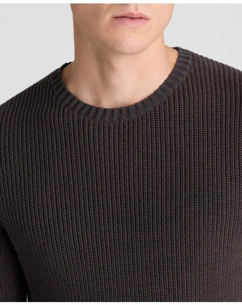 Remus Uomo 58896 48 Brown Crew Neck Sweater