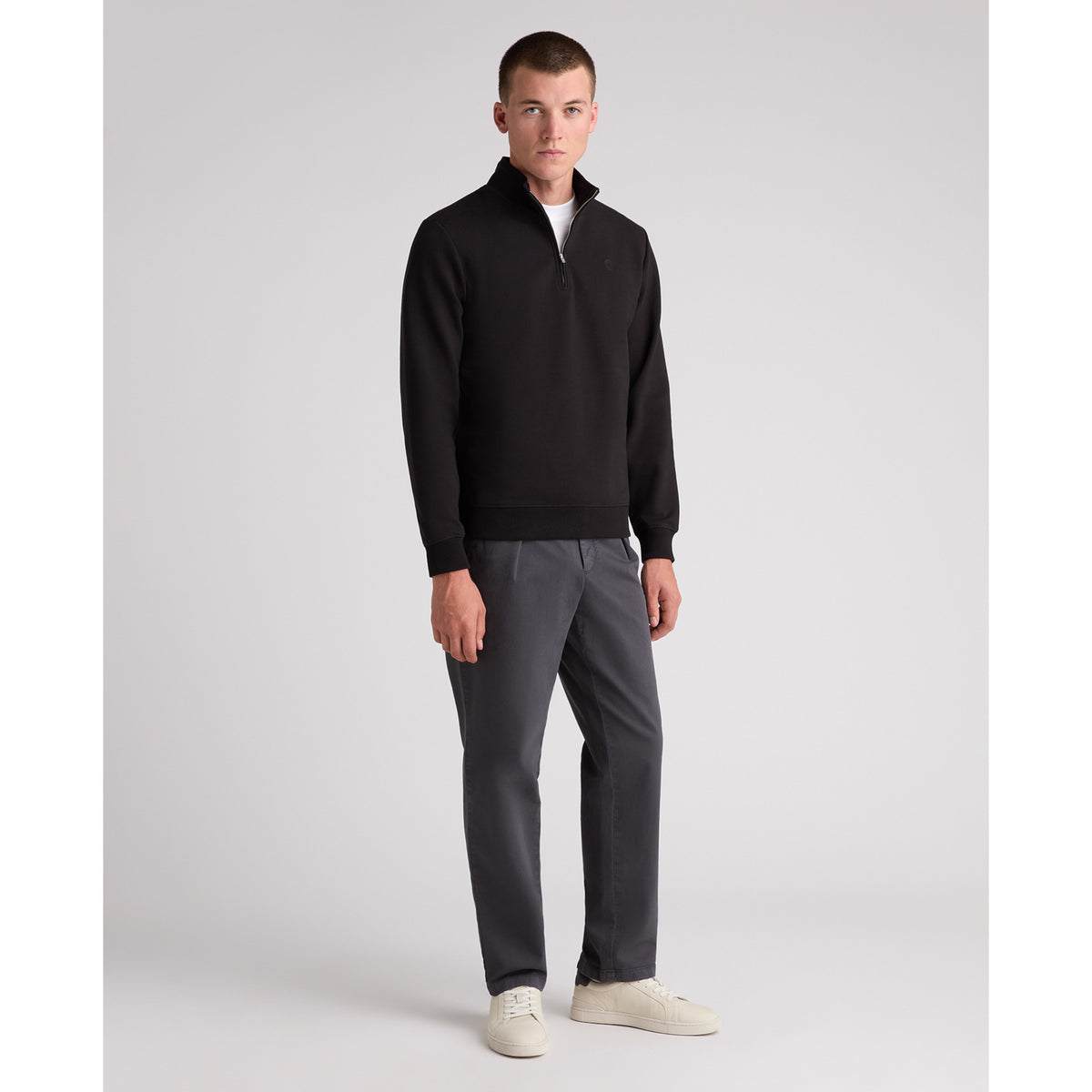 Remus Uomo 58901 00 Black Half Zip