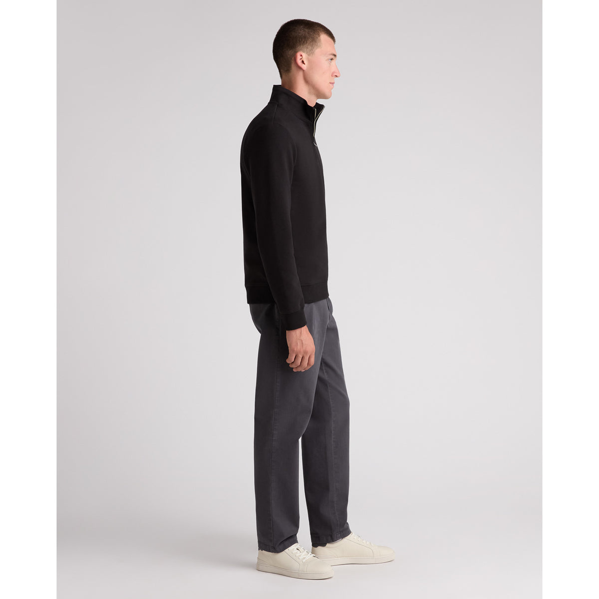 Remus Uomo 58901 00 Black Half Zip