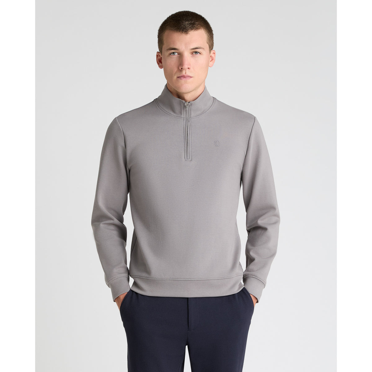 Remus Uomo 58901 06 Grey Half Zip