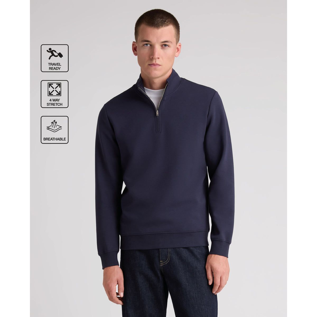 Remus Uomo 58901 28 Dark Blue Blue Half Zip
