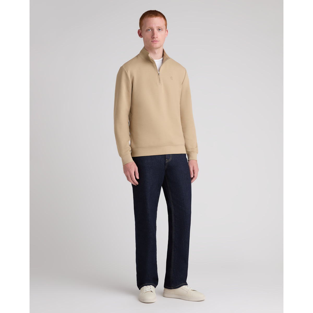 Remus Uomo 58901 93 Beige Half Zip