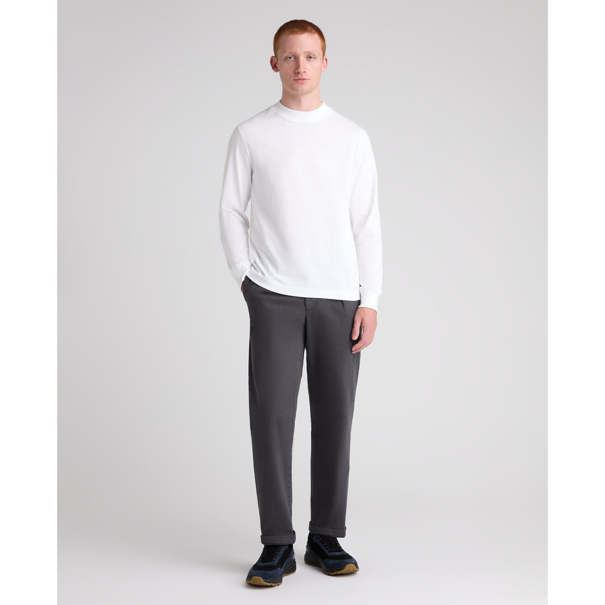 Remus Uomo 58910 01 White Long Sleeve Crew