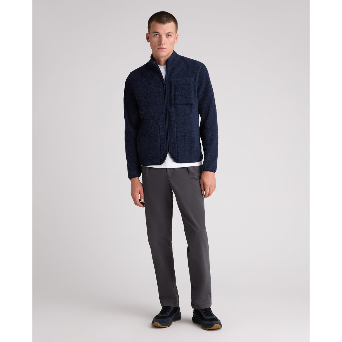 Remus Uomo 58913 27 Dark Blue Blue Full Zip Fleece Jkt