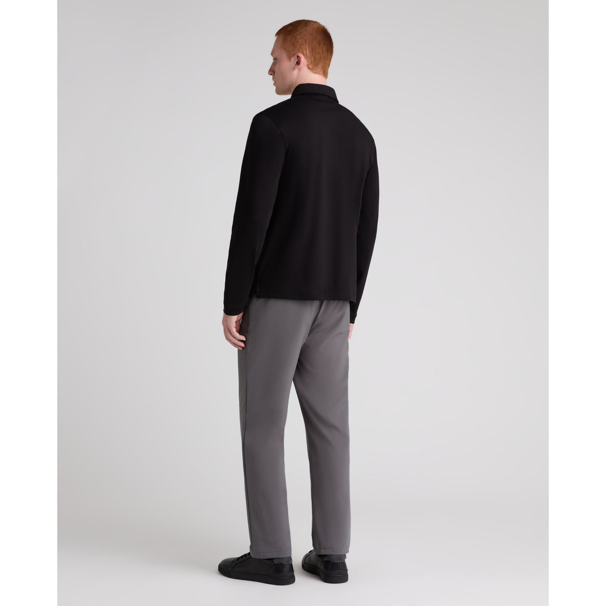 Remus Uomo 58972 00 Black Long Sleeve Polo