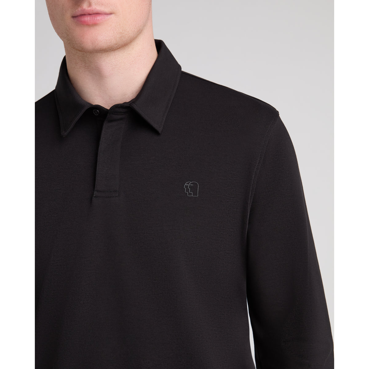 Remus Uomo 58972 00 Black Long Sleeve Polo