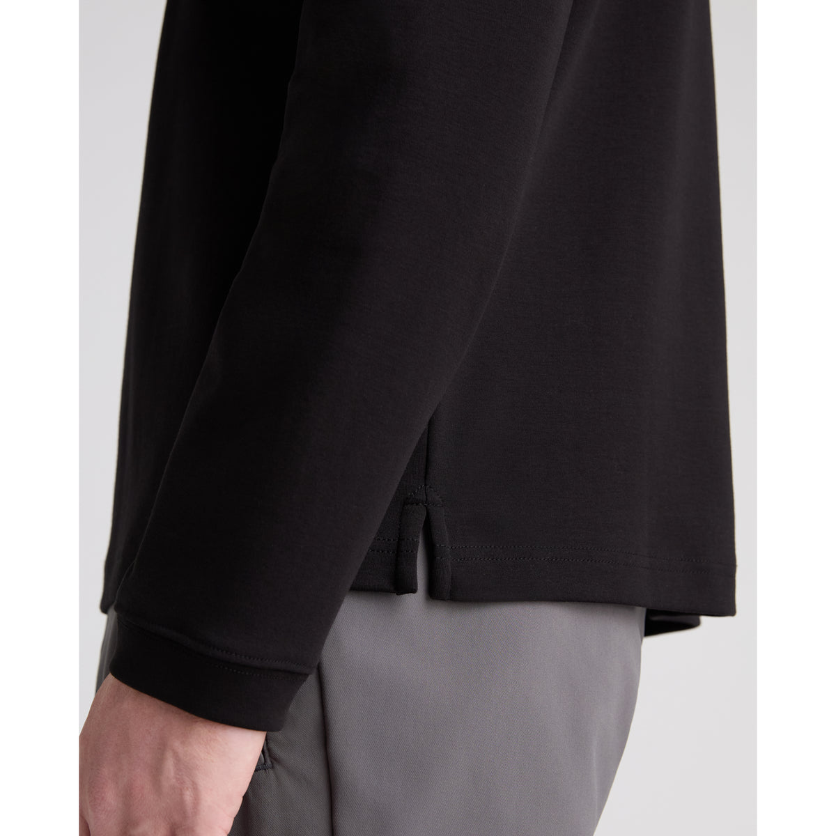 Remus Uomo 58972 00 Black Long Sleeve Polo