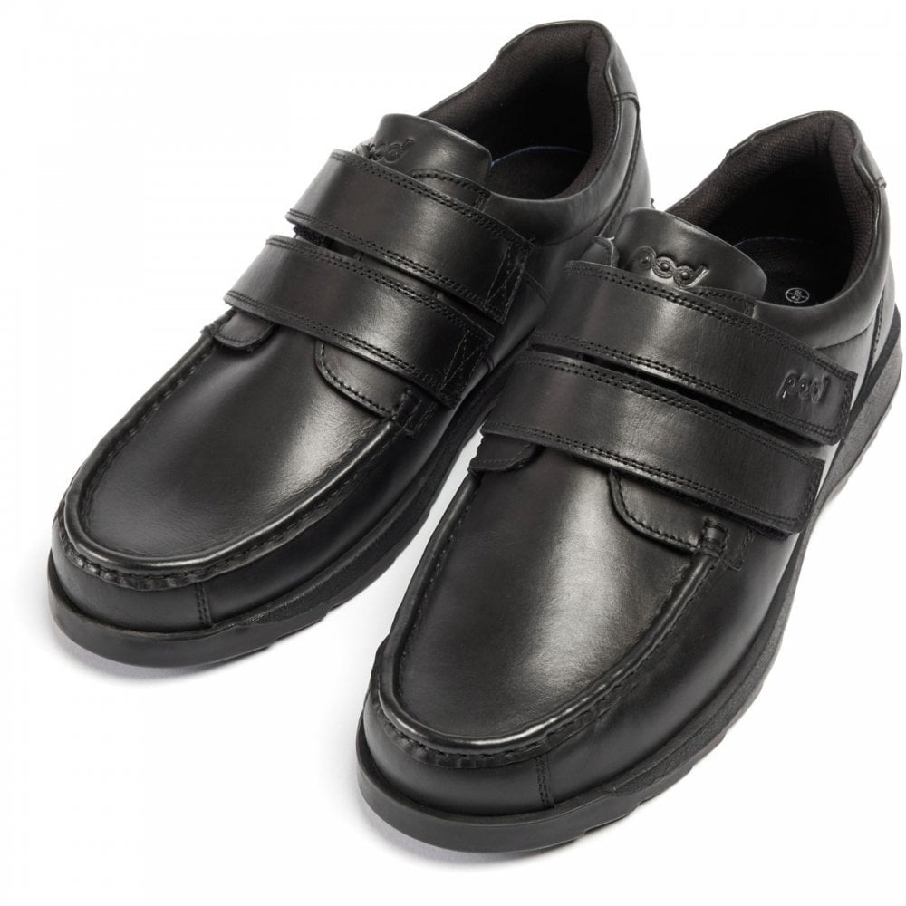 Pod Aran Double Strap Black Shoe