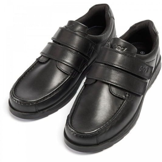 Pod Aran Double Strap Black Shoe