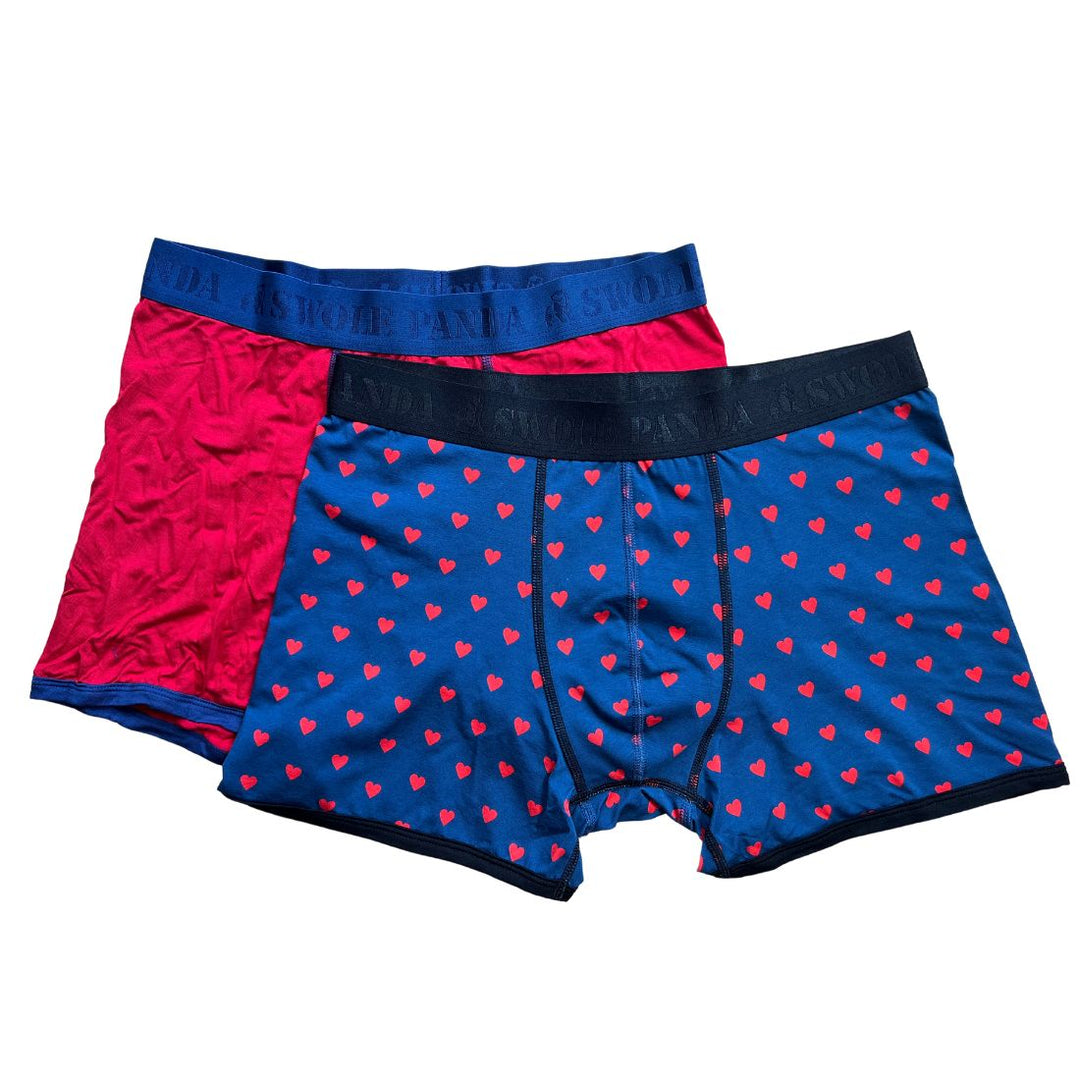 Swole Panda Red / Heart Boxers Twin Pack