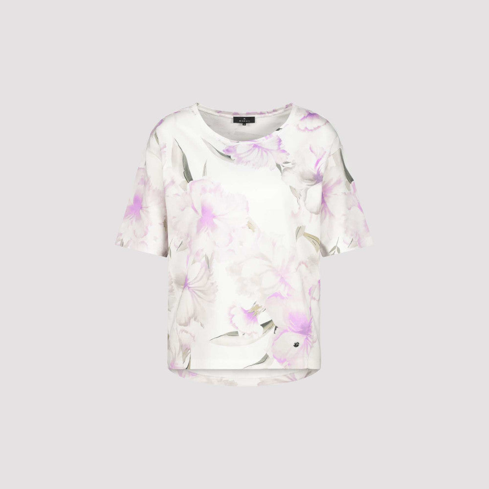 Monari 408225 419 Lavender Rose Pattern T-Shirt