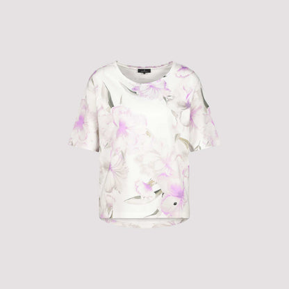 Monari 408225 419 Lavender Rose Pattern T-Shirt