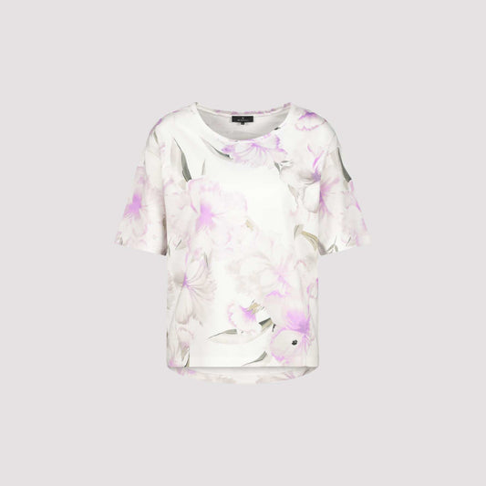 Monari 408225 419 Lavender Rose Pattern T-Shirt