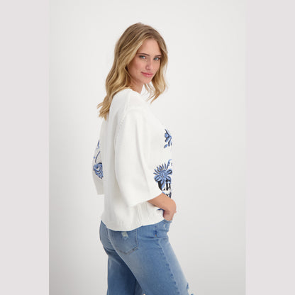 Monari 408421 716 Light Blue Pattern Pullover